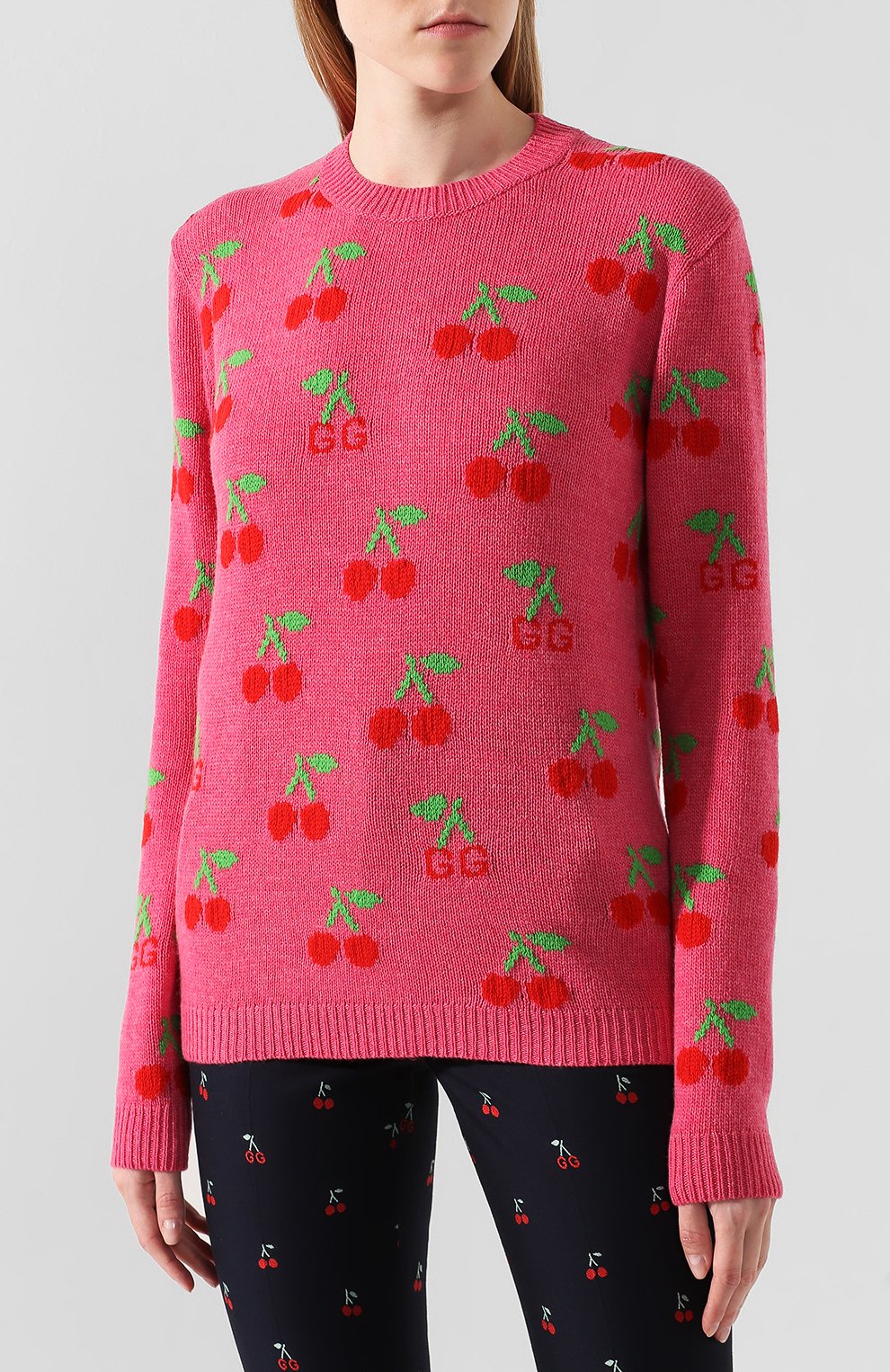 Шерстяной пуловер GUCCI розового цвета по цене 125000 руб., арт. 579931/XKAWB, фото 3 Шерстяной пуловер GUCCI, арт. 579931/XKAWB, фото 3