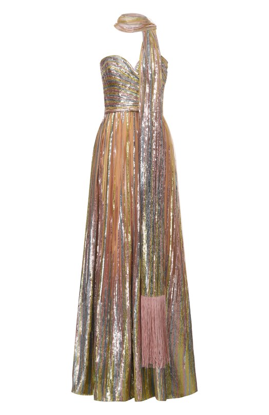 Платье с отделкой пайетками Elie Saab D1017NR26/YA060 Разноцветный D1017NR26/YA060