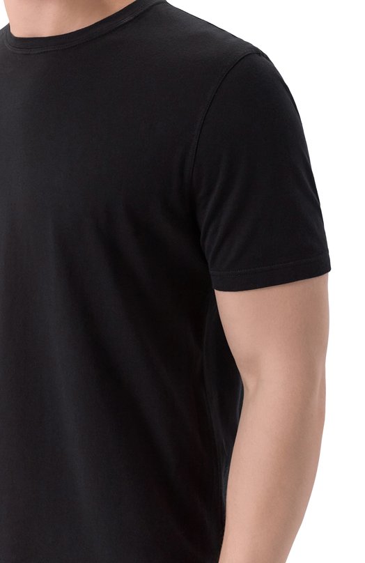 Футболка из хлопка и кашемира Kiton UMK073402 Чёрный  UMK073402 Фото 5