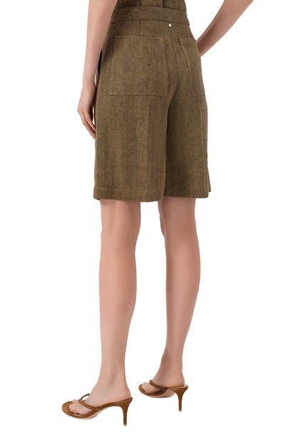 Льняные шорты LORENA ANTONIAZZI темно-бежевого цвета по цене 68750 руб., арт. E2623PA73B/5285, фото 4 Льняные шорты LORENA ANTONIAZZI, арт. E2623PA73B/5285, фото 4