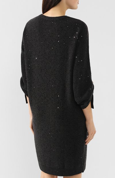 Платье из смеси кашемира и шелка BRUNELLO CUCINELLI, арт. M73542A80P, фото 4