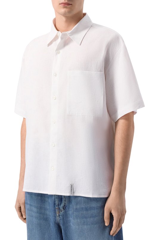 Рубашка изо льна и вискозы HINNOMINATE HMABM01556 Белый  HMABM01556 Фото 3