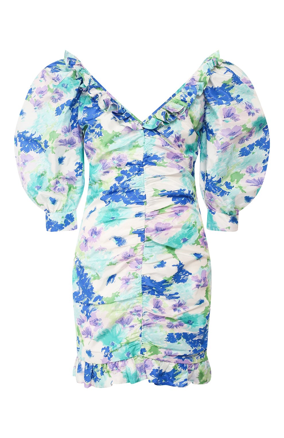 Шелковое платье ALESSANDRA RICH голубого цвета по цене 183500 руб., арт. FAB2009-F2780, фото 1 Шелковое платье ALESSANDRA RICH, арт. FAB2009-F2780, фото 1