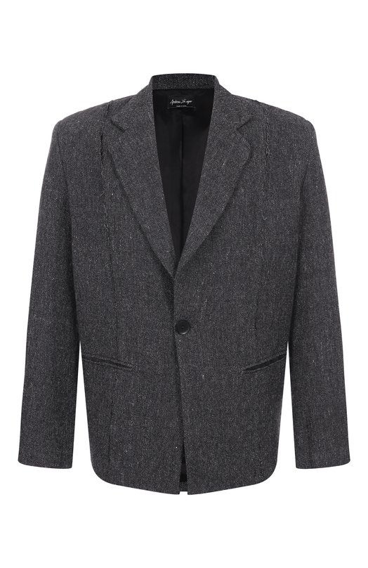 Пиджак из шерсти и льна Andrea Ya'aqov 25MSAP45B/W00L LINEN Серый 25MSAP45B/W00L LINEN