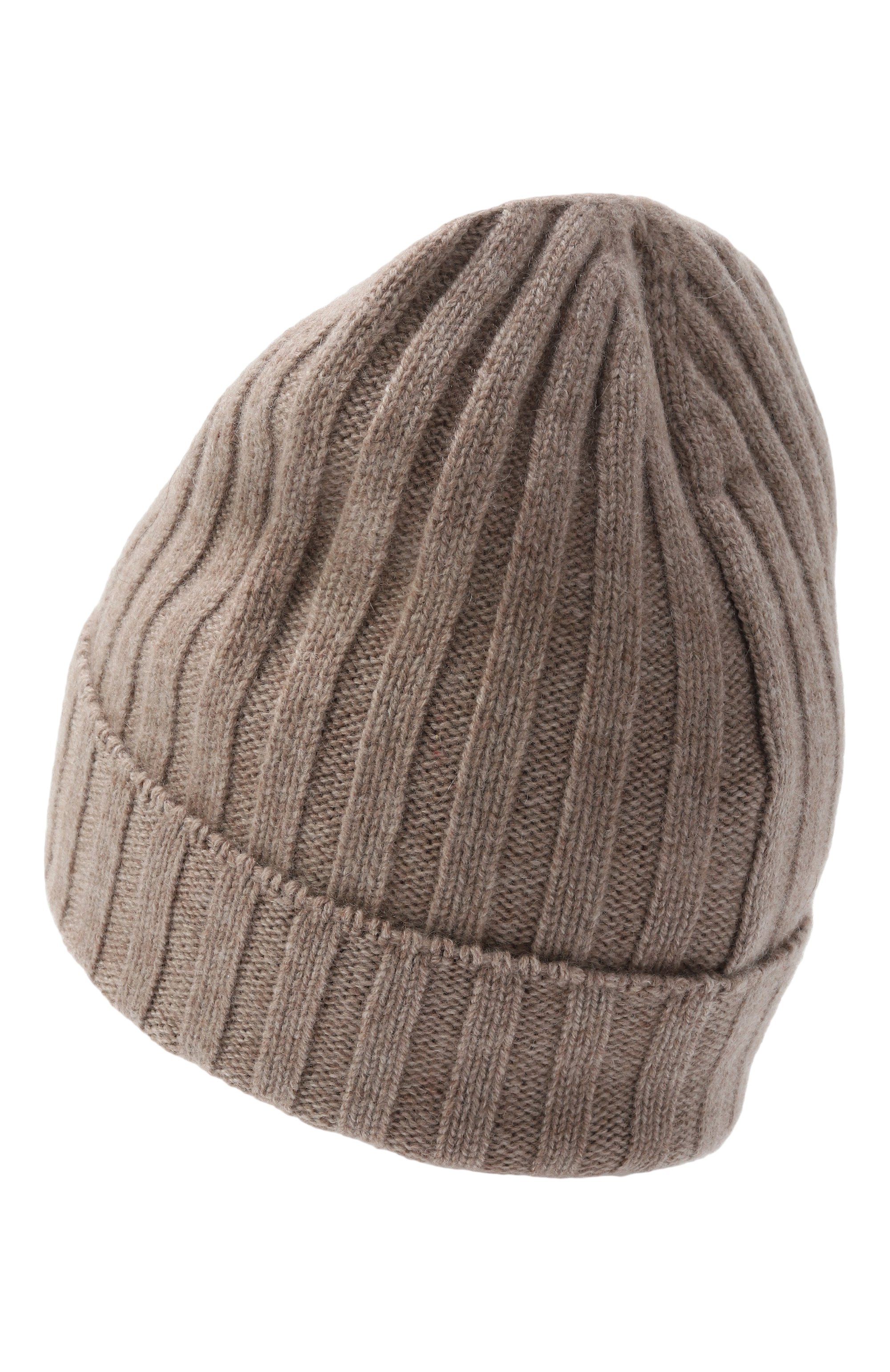Кашемировая шапка BRUNELLO CUCINELLI темно-бежевого цвета по цене 29950 руб., арт. B22M90070B, фото 2 Кашемировая шапка BRUNELLO CUCINELLI, арт. B22M90070B, фото 2