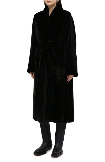 Шуба из меха норки YVES SALOMON черного цвета по цене 1155000 руб., арт. 7WYM75720VLVR/BLACK/52, фото 3 Шуба из меха норки YVES SALOMON, арт. 7WYM75720VLVR/BLACK/52, фото 3
