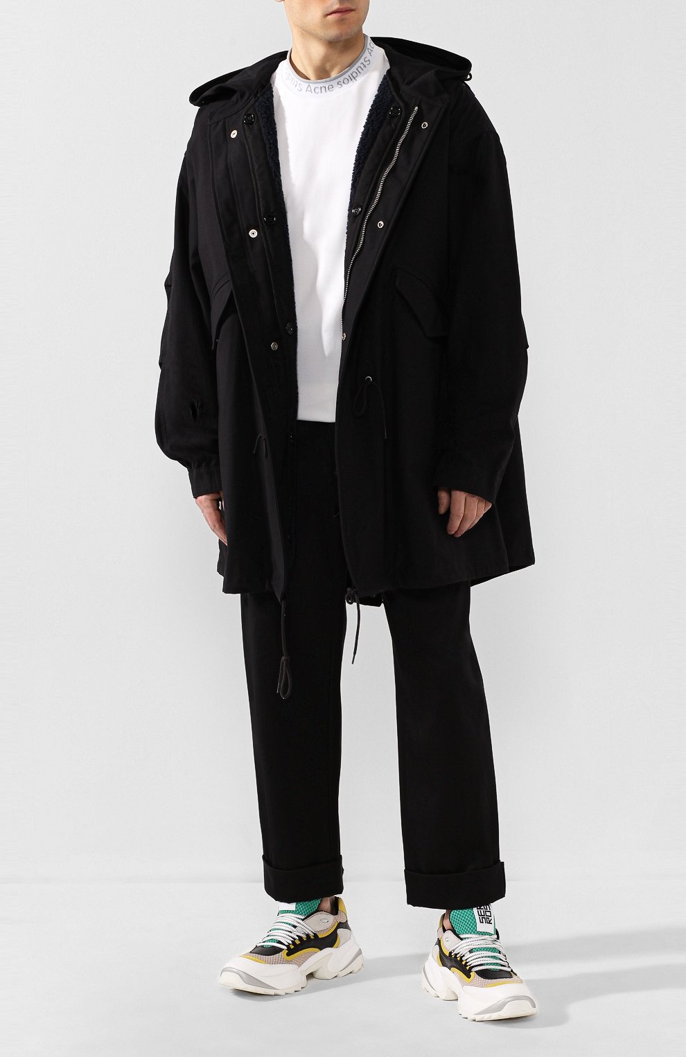 Хлопковая парка RAF SIMONS черного цвета по цене 196500 руб., арт. 192-710-15020, фото 2 Хлопковая парка RAF SIMONS, арт. 192-710-15020, фото 2