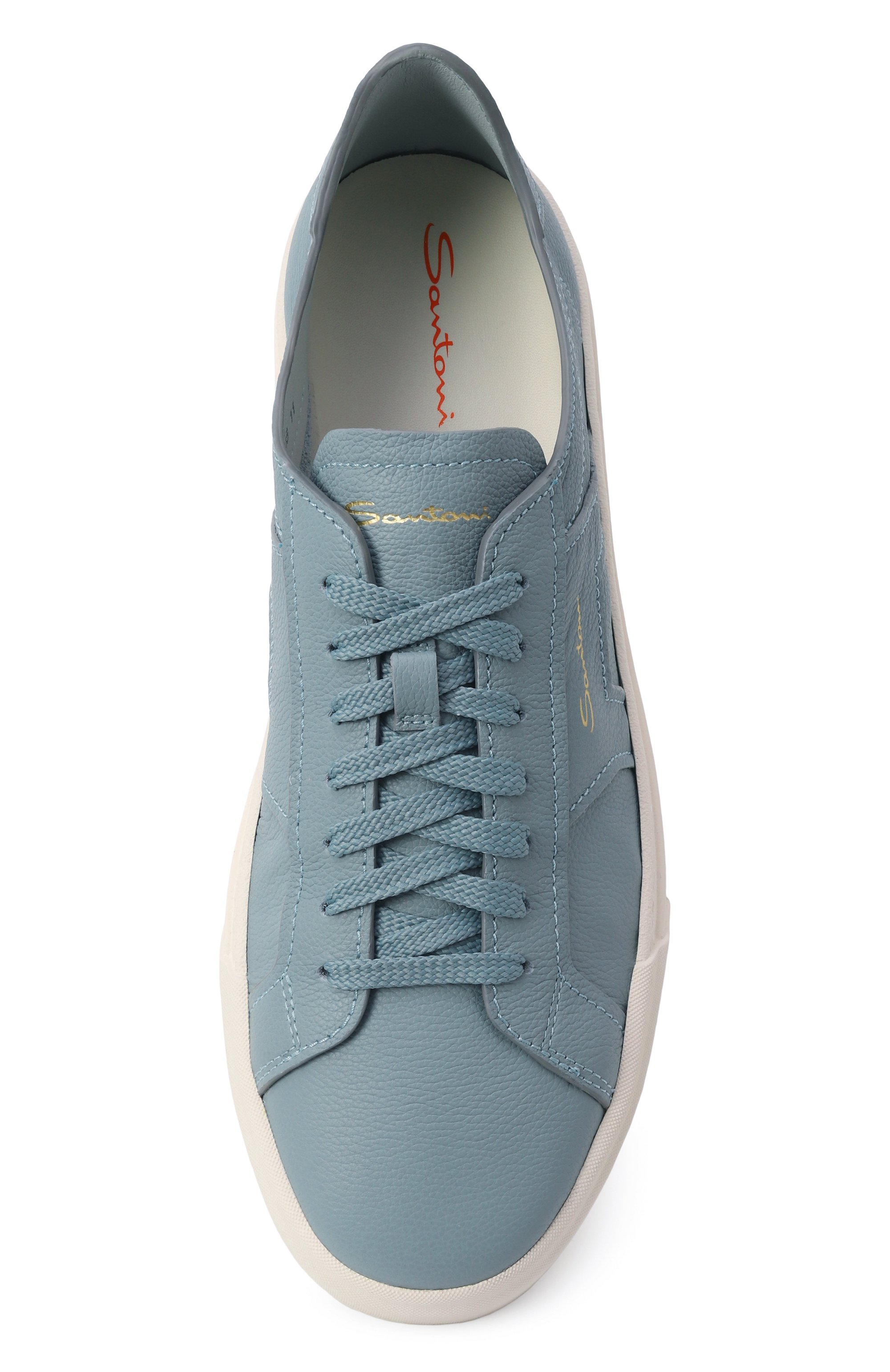 Кожаные кеды double buckle SANTONI, арт. MBGG21967PNNTSIW, фото 6