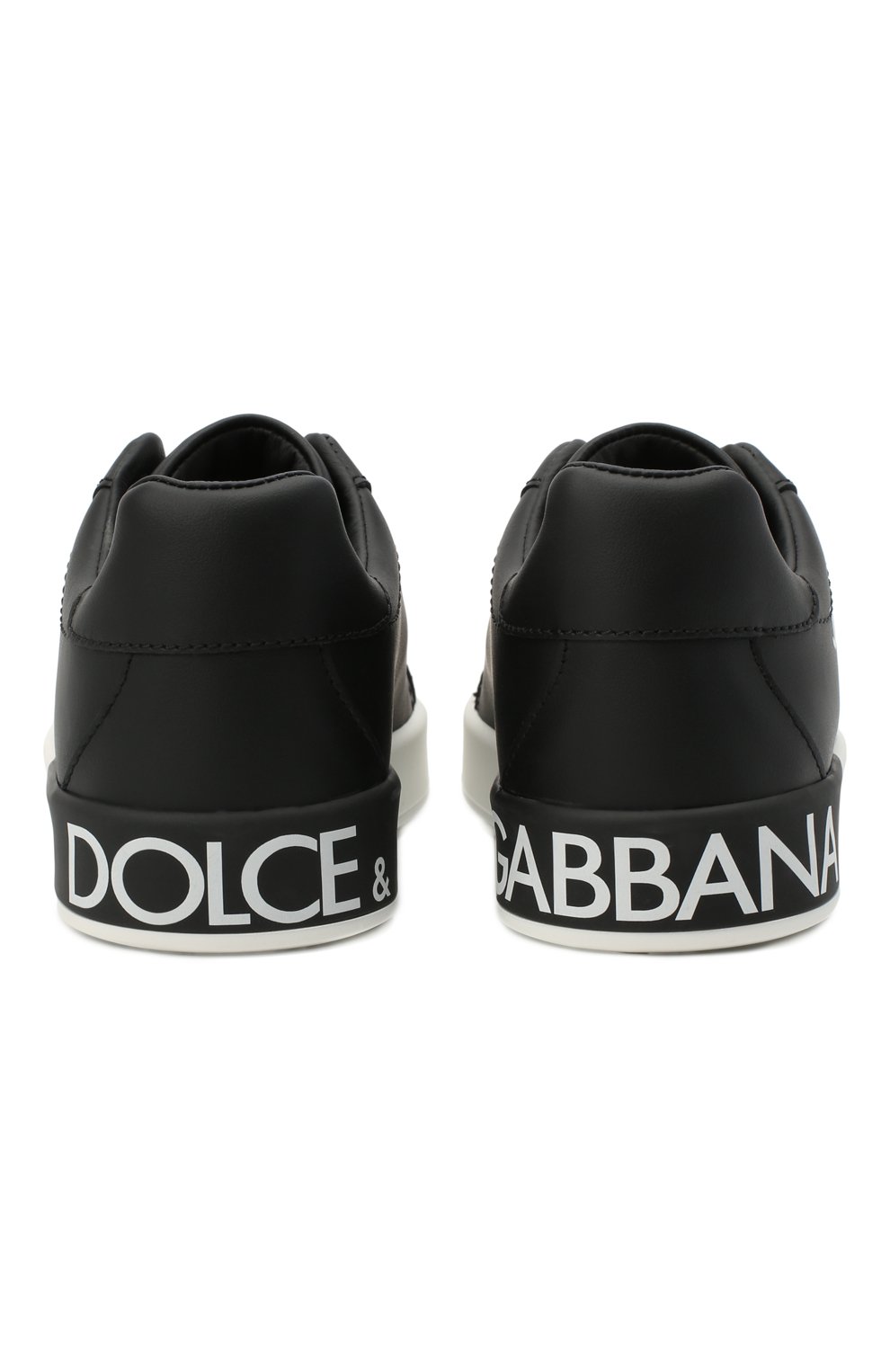 Кожаные кеды DOLCE & GABBANA черного цвета по цене 26350 руб., арт. D10806/AB271/24-28, фото 5 Кожаные кеды DOLCE & GABBANA, арт. D10806/AB271/24-28, фото 5