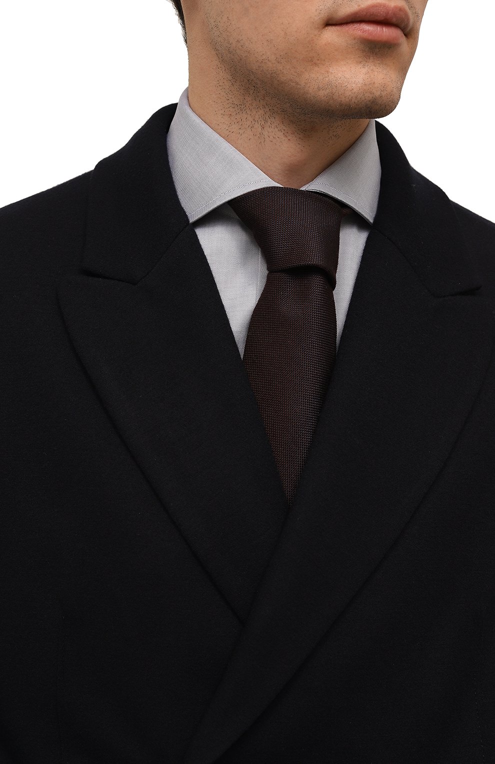 Галстук из шелка и кашемира STEFANO RICCI коричневого цвета по цене 35250 руб., арт. CCX/18128, фото 2 Галстук из шелка и кашемира STEFANO RICCI, арт. CCX/18128, фото 2