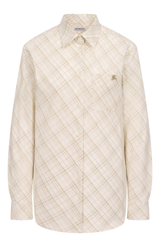 Хлопковая рубашка Burberry 8110914 Кремовый 8110914