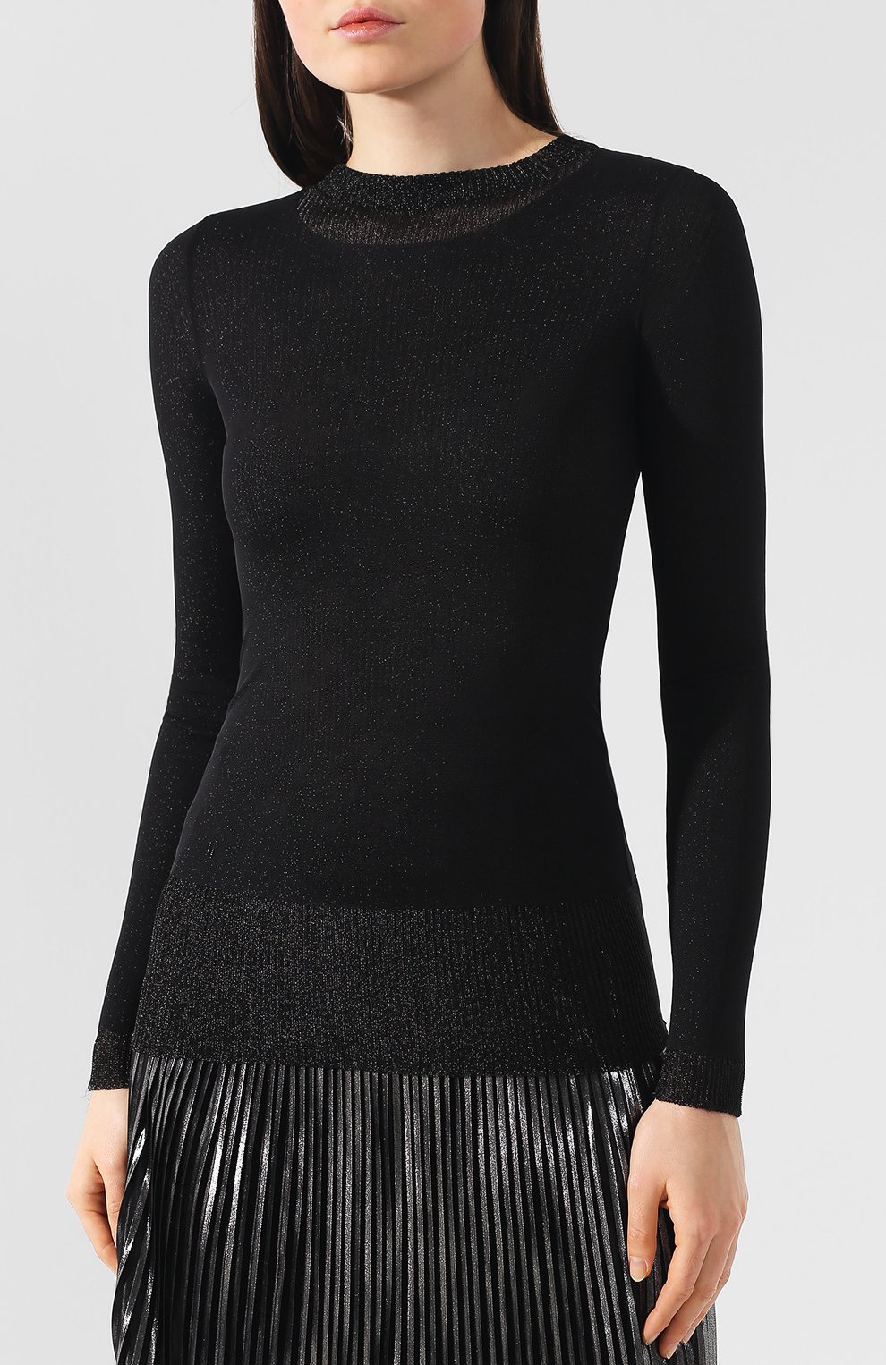 Пуловер из вискозы PHILOSOPHY DI LORENZO SERAFINI черного цвета по цене 52700 руб., арт. V0909/705, фото 3 Пуловер из вискозы PHILOSOPHY DI LORENZO SERAFINI, арт. V0909/705, фото 3