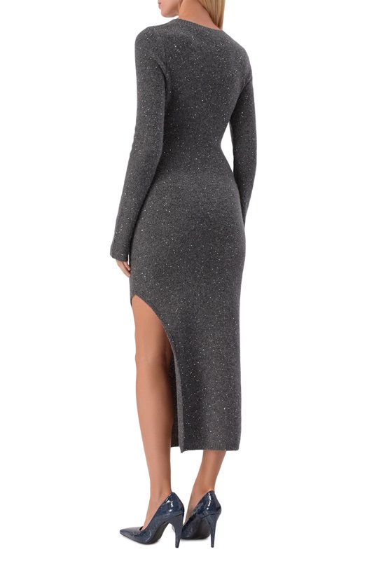 Платье из кашемира и хлопка Addicted MK914 SEQ-1 Серый  MK914 SEQ-1 Фото 3