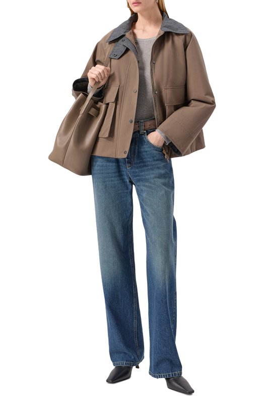 Хлопковая куртка Brunello Cucinelli MM5397907P Коричневый  MM5397907P Фото 2