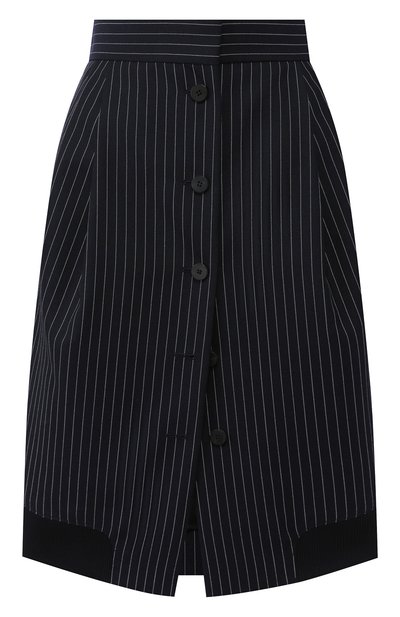 Шерстяная юбка CHLOÉ темно-синего цвета по цене 133000 руб., арт. CHC20UJU11063, фото 1 Шерстяная юбка CHLOÉ, арт. CHC20UJU11063, фото 1