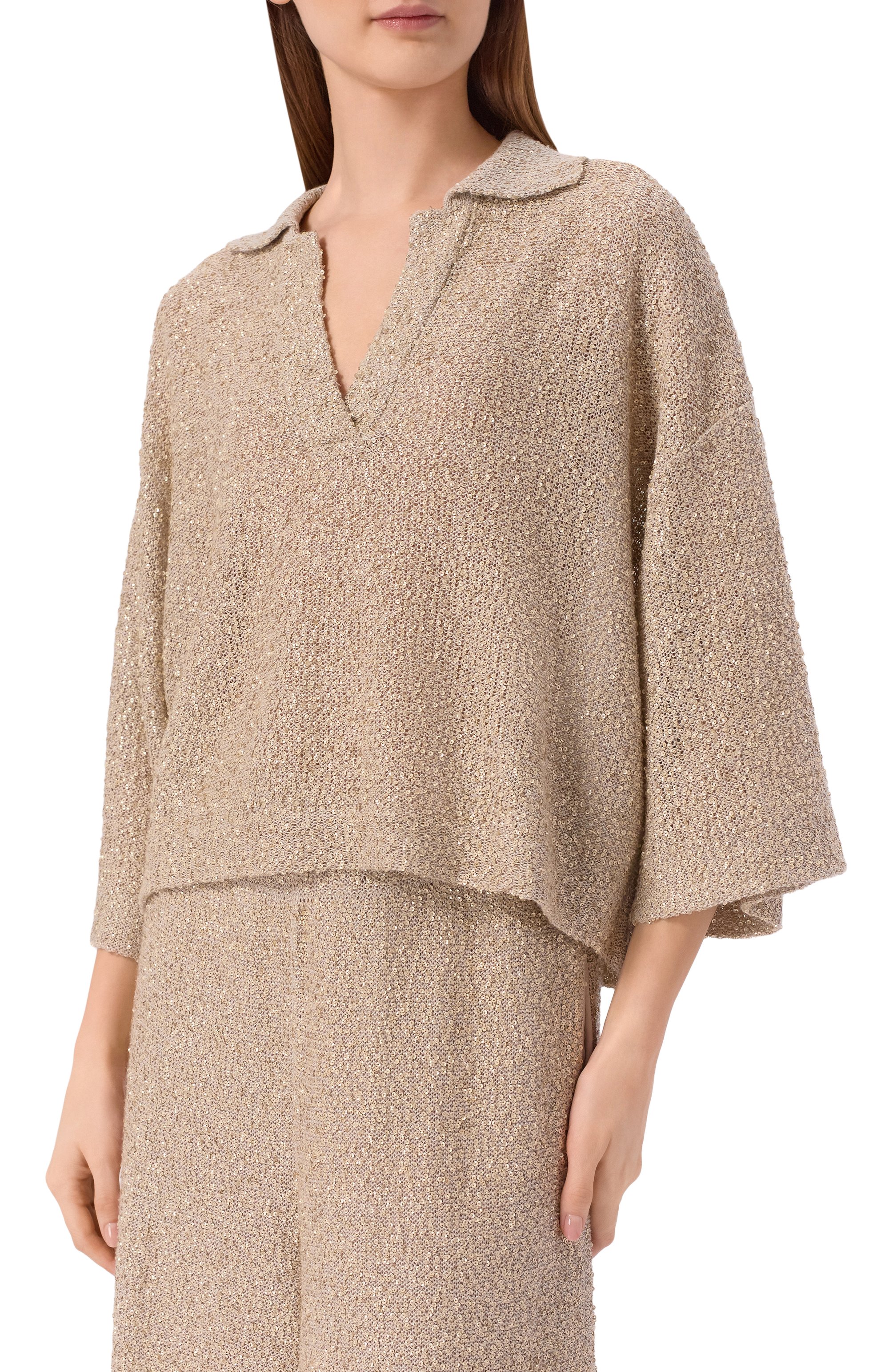 Поло изо льна и кашемира BRUNELLO CUCINELLI, арт. MJC547005, фото 3