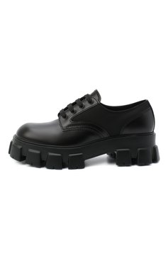 Мужские кожаные дерби PRADA черного цвета, арт. 2EE342-3L09-F0002 | Фото 3 (Стили: Классический; Материал сплава: Проставлено; Региональные ограничения белый список (Axapta Mercury): Не проставлено; Нос: Не проставлено; Материал внешний: Натуральная кожа)