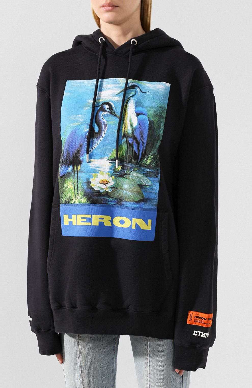 Хлопковое худи HERON PRESTON, арт. HWBB001E198080220488, фото 3