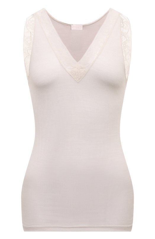 Топ из шерсти и шелка Zimmerli 370-53402 Кремовый 370-53402