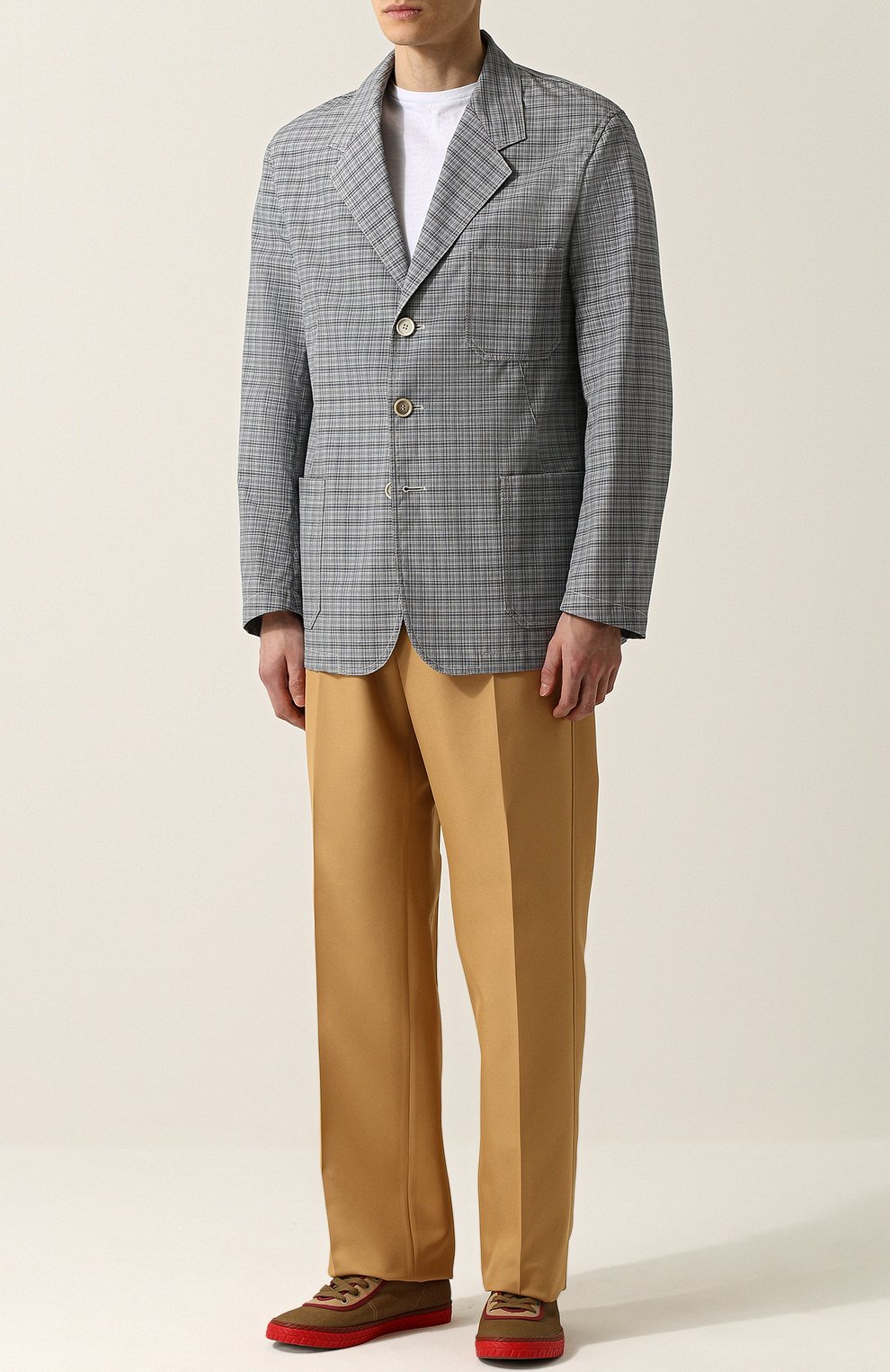 Хлопковый пиджак на трех пуговицах MARNI, арт. GUMUWBN049/48646, фото 2