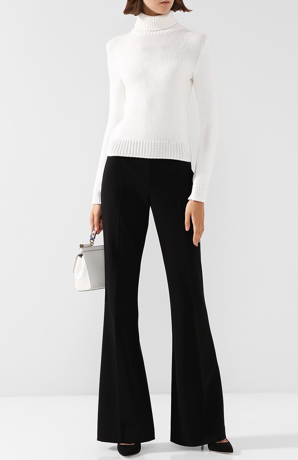 Однотонная вязаная водолазка из хлопка RALPH LAUREN, арт. 290705724, фото 2