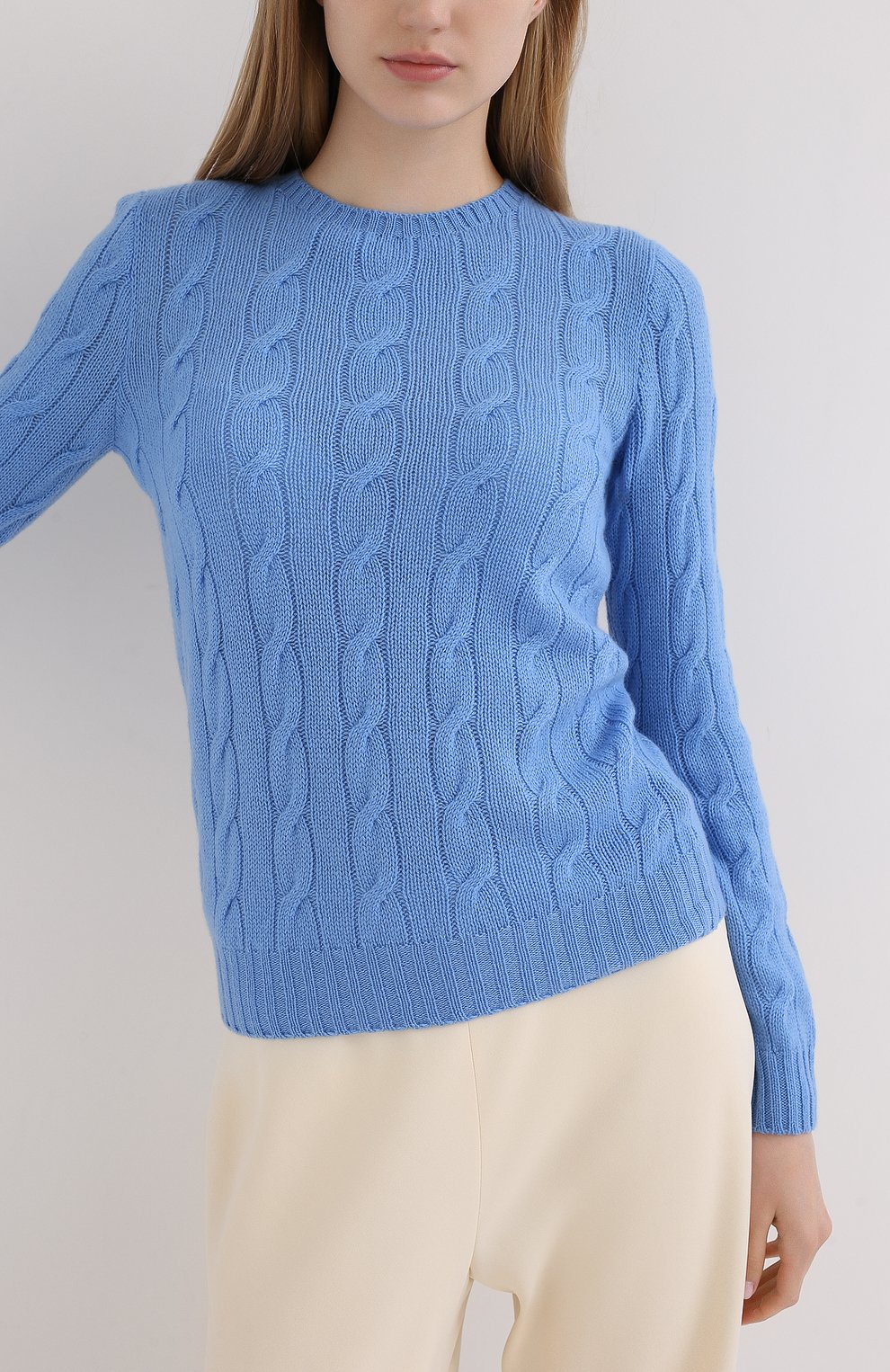 Кашемировый пуловер RALPH LAUREN голубого цвета по цене 84350 руб., арт. 290615209, фото 3 Кашемировый пуловер RALPH LAUREN, арт. 290615209, фото 3