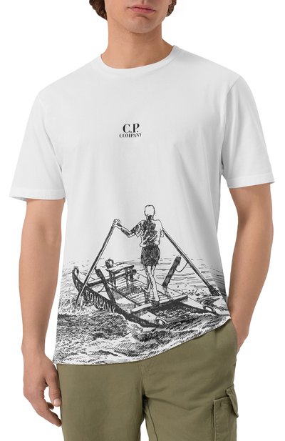 Хлопковая футболка C.P. COMPANY, арт. 18CMTS318A005431G, фото 3