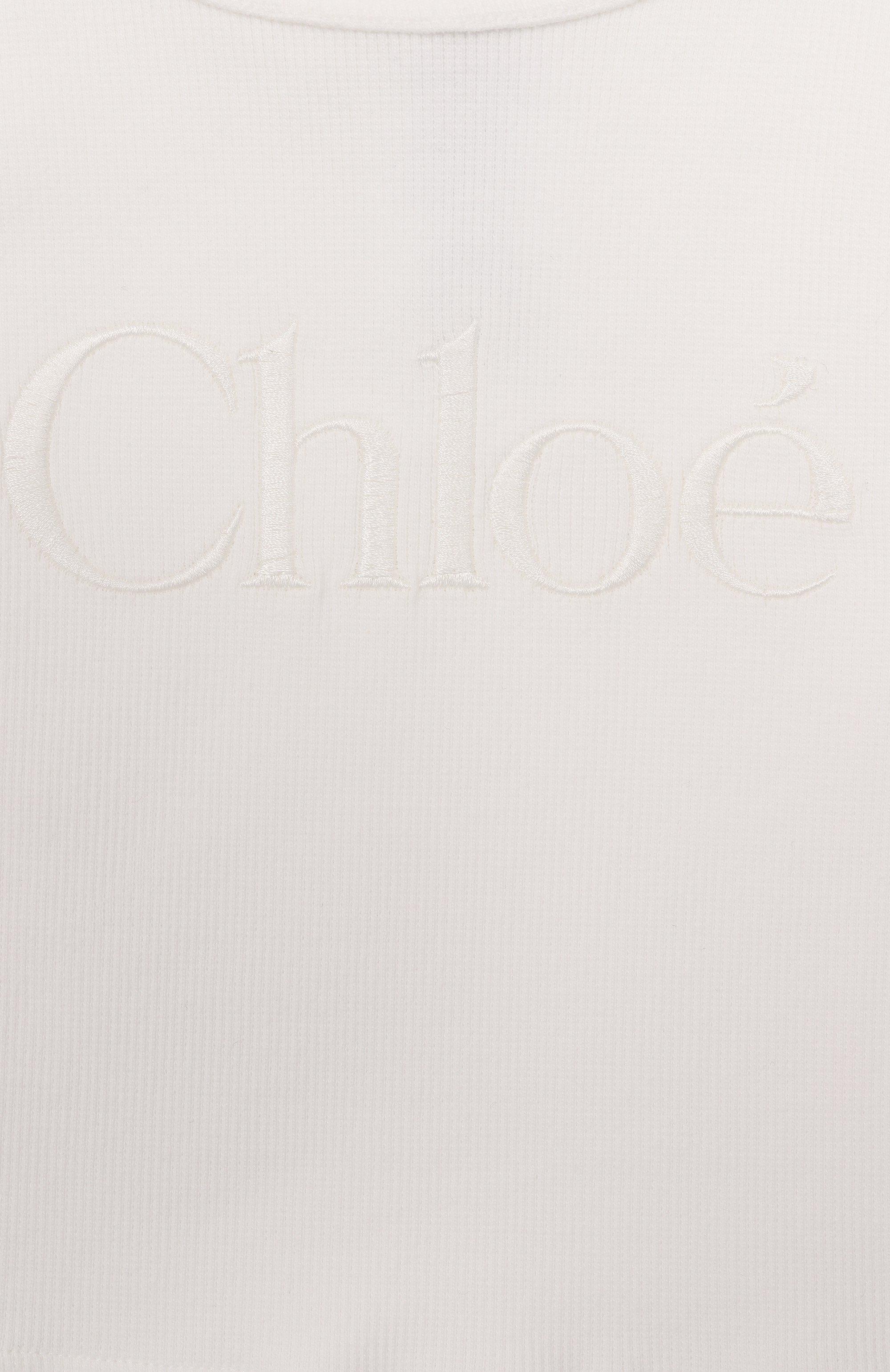 Хлопковая майка CHLOÉ молочного цвета по цене 11750 руб., арт. C20482, фото 3 Хлопковая майка CHLOÉ, арт. C20482, фото 3