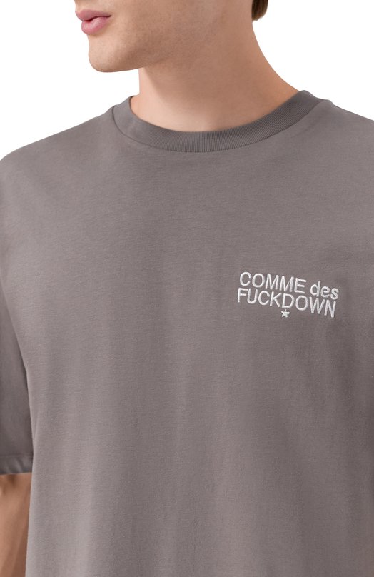 Хлопковая футболка Comme des Fuckdown CFABM01727 Серый  CFABM01727 Фото 5