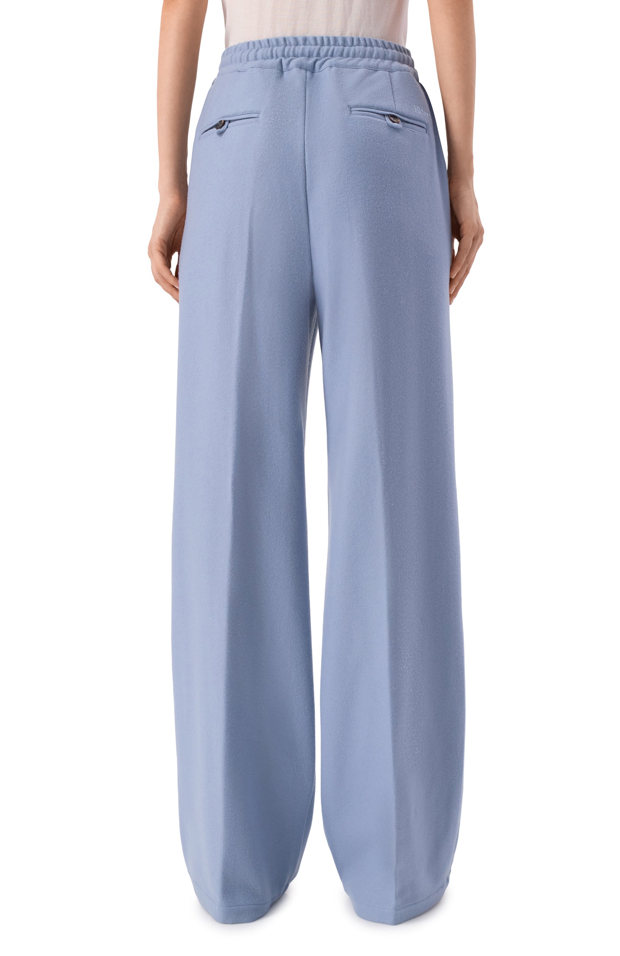 Кашемировые брюки KITON голубого цвета по цене 472500 руб., арт. D60114K0114077, фото 4 Кашемировые брюки KITON, арт. D60114K0114077, фото 4