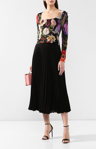 Шелковый топ DOLCE & GABBANA разноцветного цвета по цене 156500 руб., арт. F7307T/FSAYL, фото 2 Шелковый топ DOLCE & GABBANA, арт. F7307T/FSAYL, фото 2