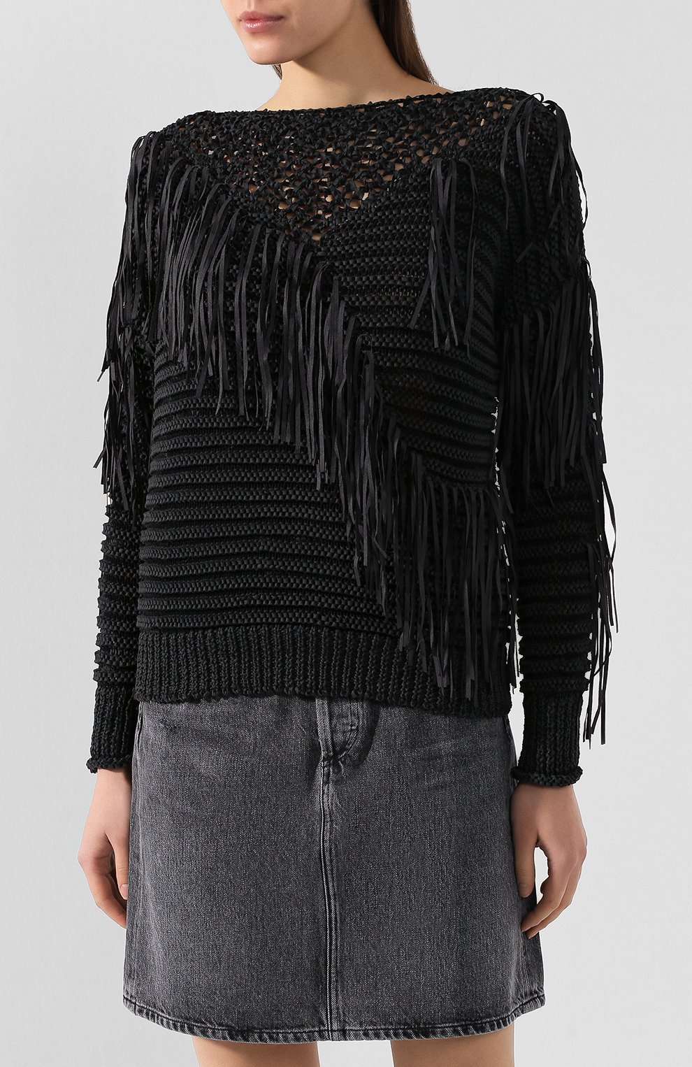 Свитер STELLA MCCARTNEY черного цвета по цене 97250 руб., арт. 593117/S2129, фото 3 Свитер STELLA MCCARTNEY, арт. 593117/S2129, фото 3