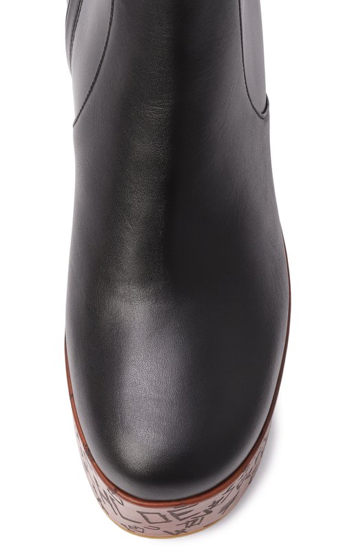 Кожаные ботильоны Maxime Chloé CH25W15DUK Чёрный  CH25W15DUK Фото 6