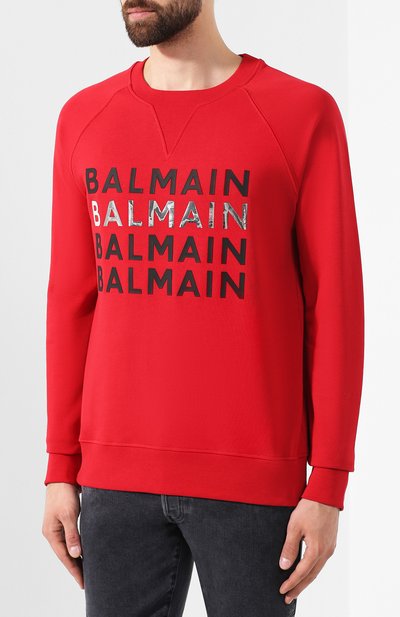 Хлопковый свитшот BALMAIN, арт. SH13279/Z331, фото 3