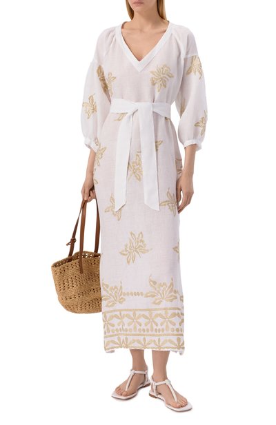 Женское льняное платье 120% LINO, арт. 33ALIW4PLH/000G477