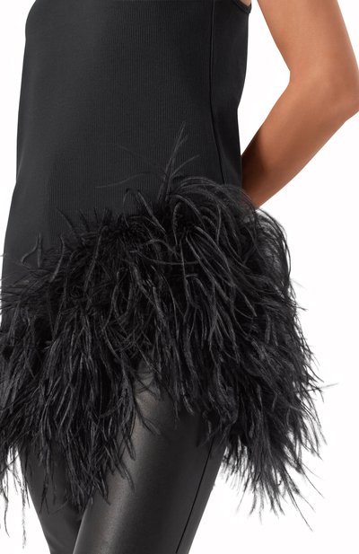 Платье с отделкой перьями THE ATTICO, арт. 260WCA00487/JJJ073MU, фото 5