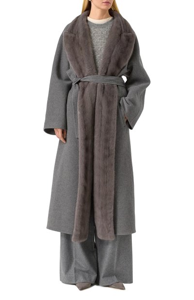 Пальто из шерсти и кашемира с отделкой из норки MVST, арт. FTBPL-Y326V/LP1371, фото 3