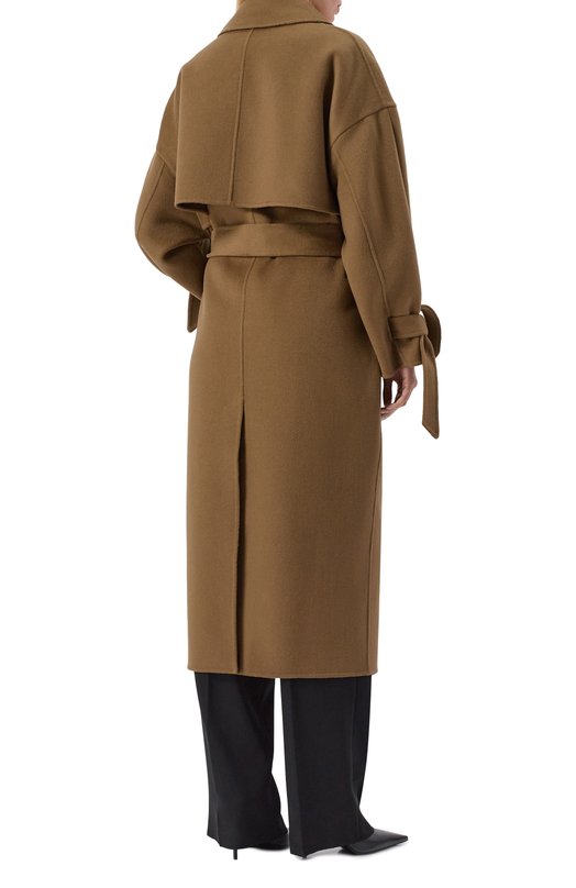 Пальто из шерсти и кашемира Jacob Lee WCTC2077AW25MC Коричневый  WCTC2077AW25MC Фото 4