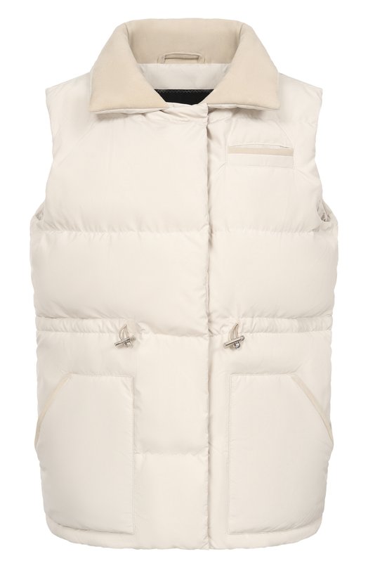 Пуховый жилет Kiton D61622K0948H02 Кремовый D61622K0948H02