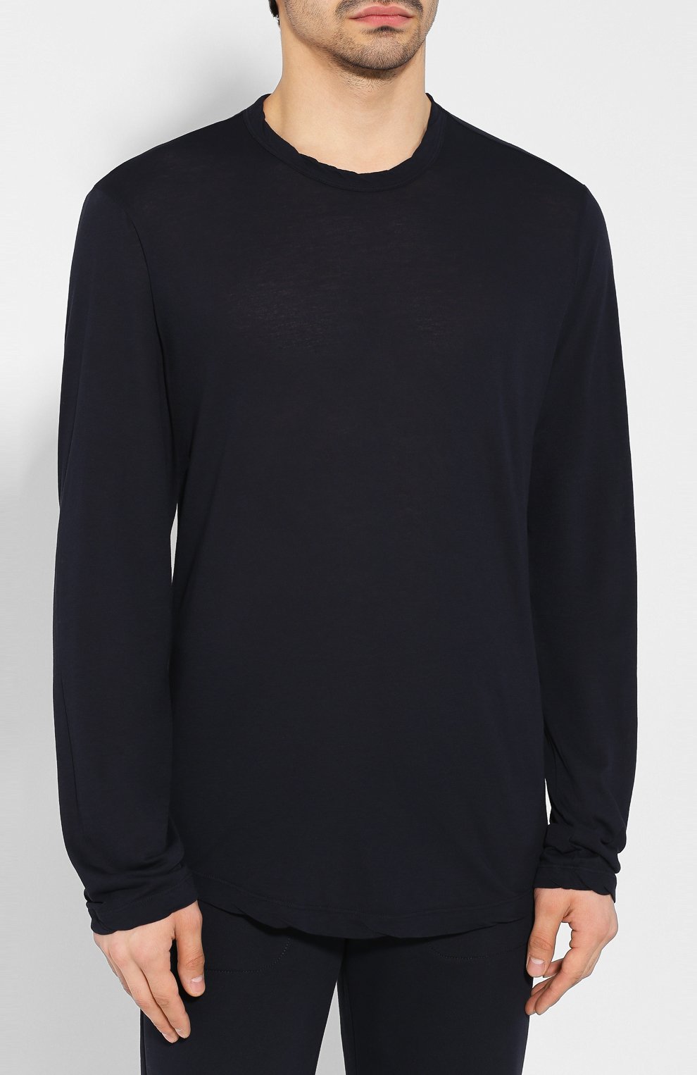 Хлопковый лонгслив JAMES PERSE темно-серого цвета по цене 26850 руб., арт. MKJ3312, фото 3 Хлопковый лонгслив JAMES PERSE, арт. MKJ3312, фото 3