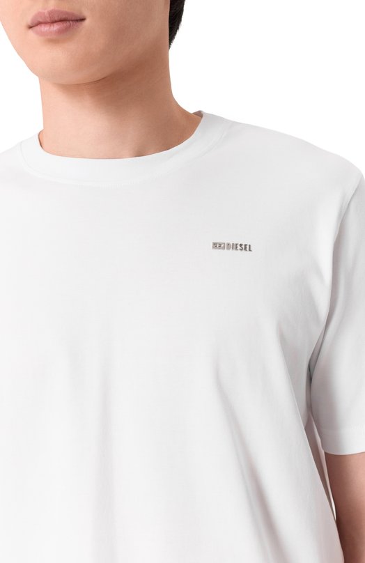 Хлопковая футболка Diesel A19646/0AIJU Белый  A19646/0AIJU Фото 5