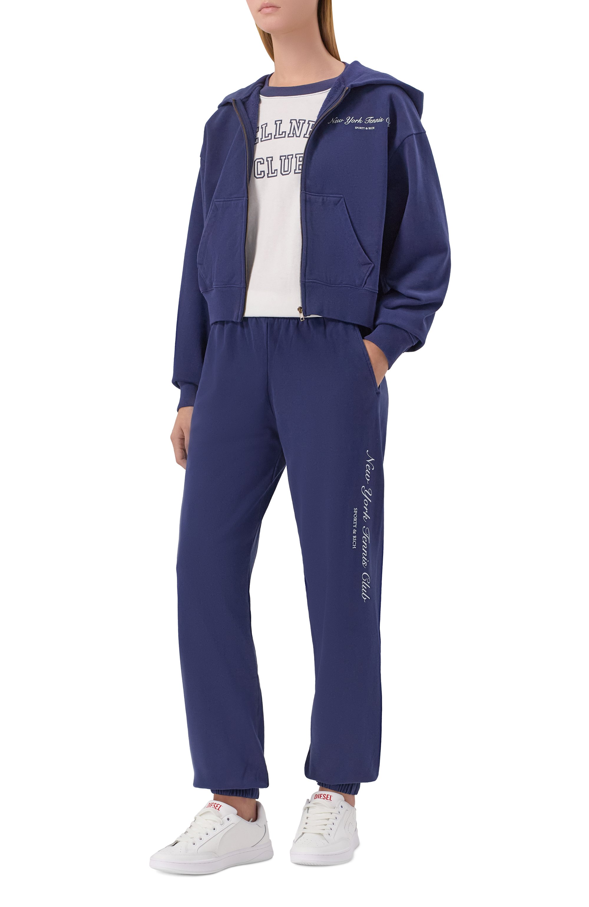 Хлопковые джоггеры SPORTY AND RICH, арт. PA036621402BL106, фото 2