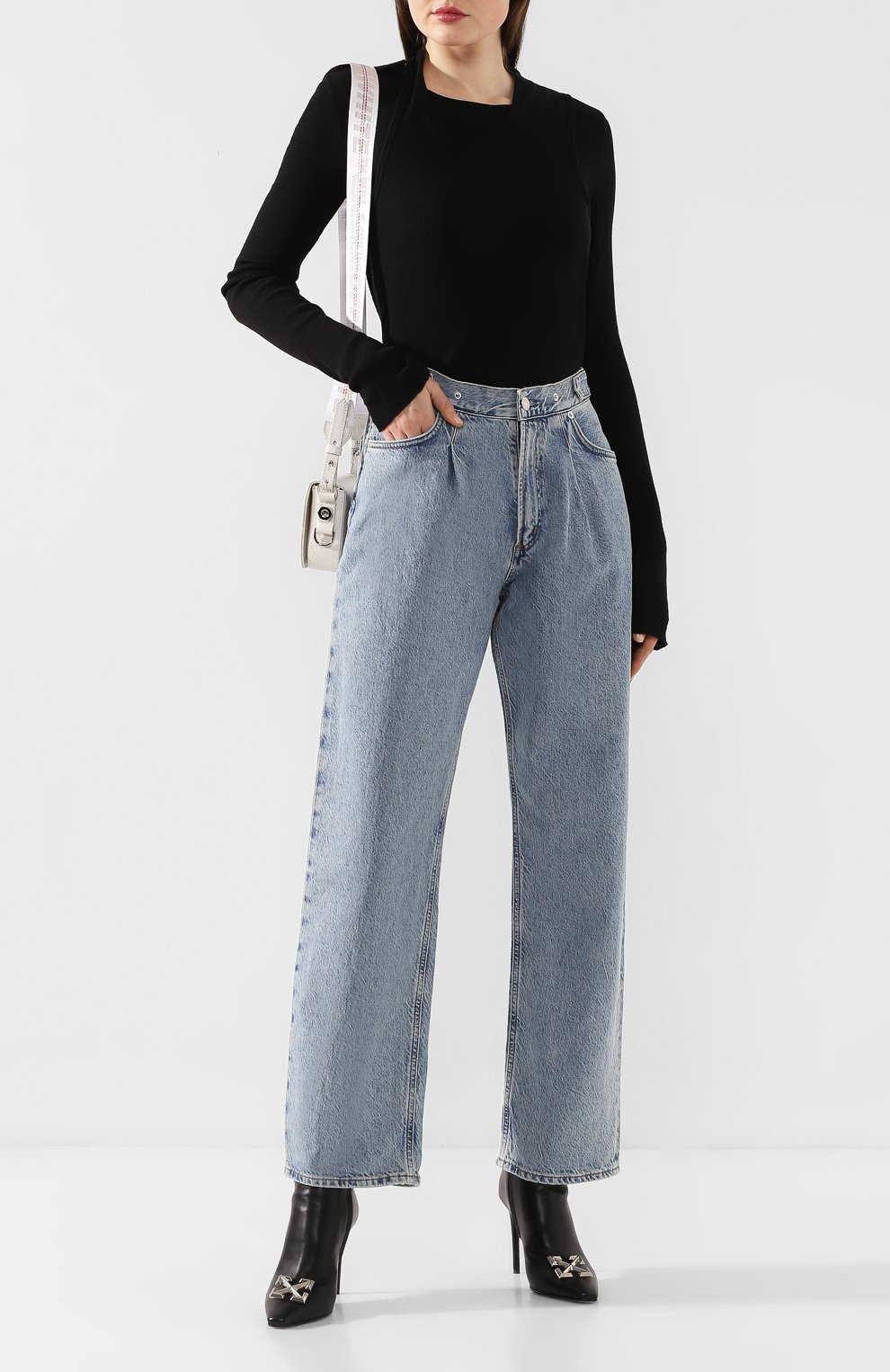 Хлопковый лонгслив HELMUT LANG черного цвета по цене 31500 руб., арт. J10HW503, фото 2 Хлопковый лонгслив HELMUT LANG, арт. J10HW503, фото 2