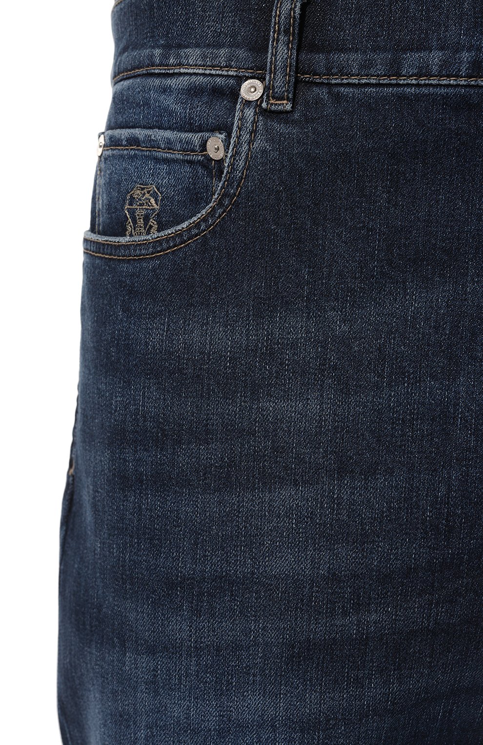Джинсы iconic fit BRUNELLO CUCINELLI темно-синего цвета по цене 94250 руб., арт. M283P01090, фото 5 Джинсы iconic fit BRUNELLO CUCINELLI, арт. M283P01090, фото 5