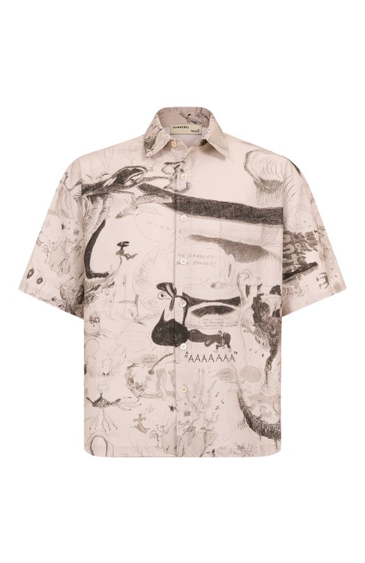 Хлопковая сорочка DOMREBEL M MEGAL0 SHIRT Бежевый M MEGAL0 SHIRT