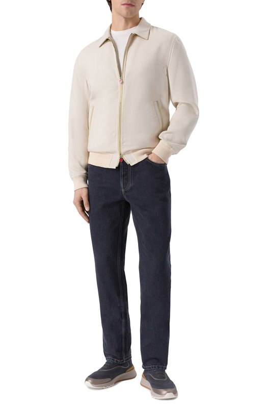 Текстильные кроссовки Brunello Cucinelli MZUAUF0340 Серый  MZUAUF0340 Фото 2