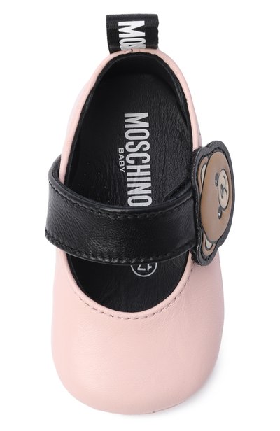 Кожаные пинетки MOSCHINO, арт. 84054/VAR5, фото 4