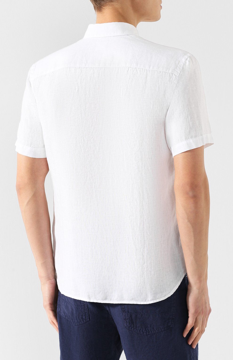 Льняная рубашка с воротником кент 120% LINO, арт. P0M1368/0115/001, фото 4