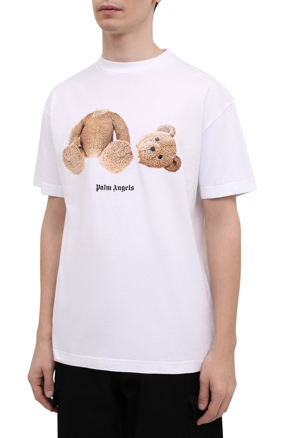 Хлопковая футболка PALM ANGELS, арт. PMAA001S21JER0180160, фото 3