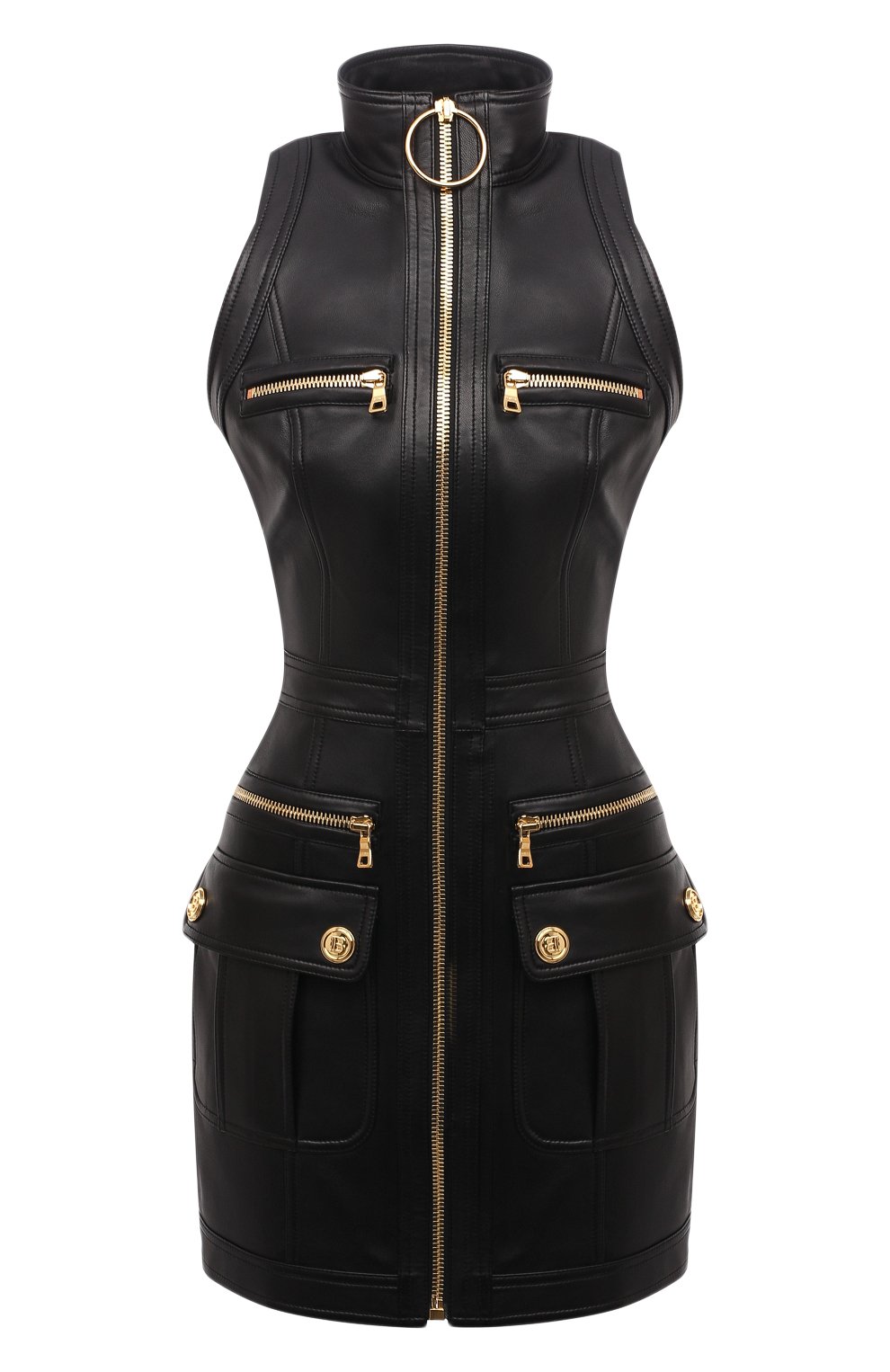 Кожаное платье BALMAIN, арт. WF0R3120/L183, фото 1